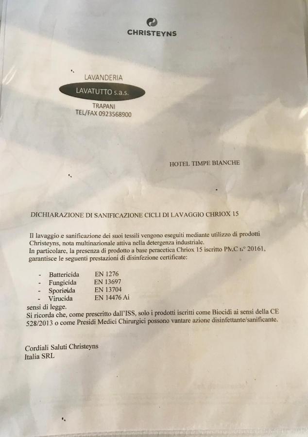 B&B Timpe Bianche Castelluzzo Bagian luar foto